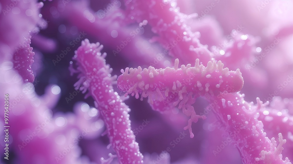 Intricate purple coral formations thriving beneath the ocean waves at a vibrant reef during a sunlit morning Intricate purple coral formations thriving beneath the ocean waves at a vibrant reef during a sunlit morning