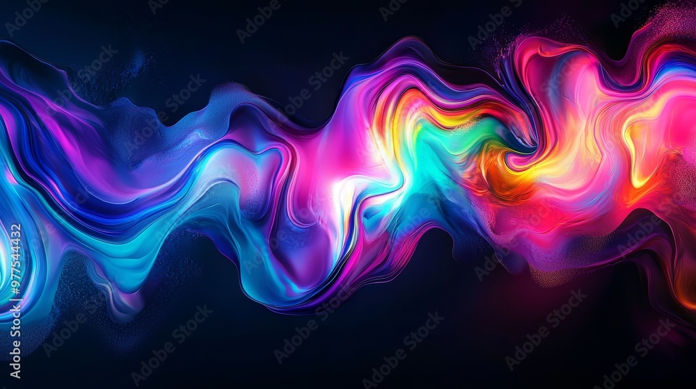 Fototapeta premium Energized Splatter Paint background. Futuristic neon illustration.