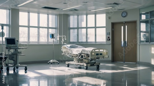 Blurred interior of a hospital - abstract medical background