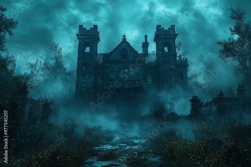 Stock artwork for Mansion of Shadows: Unveiling the Secrets Under the Full Moon