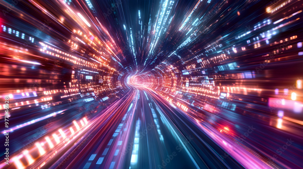 Bits of data in motion, symbolizing high-speed data transfer and technology - Bits of data in motion, symbolizing high-speed data transfer and technology -