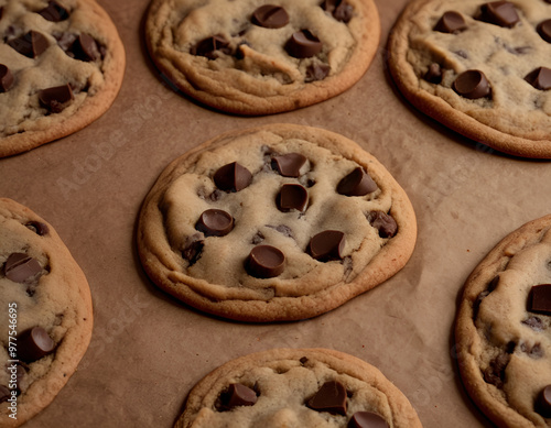 chocolate chip cookies, chocolate chip cookies with cinnamon, chocolate chip cookies on a plate