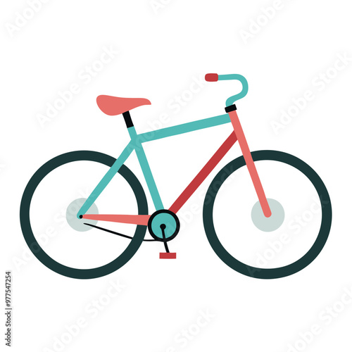 red bicycle isolated on white