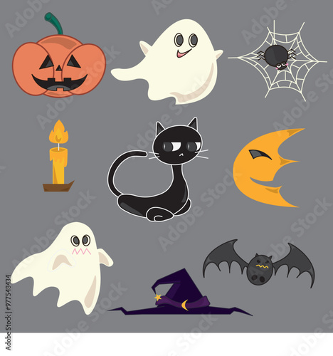 HAPPY HALLOWEEN with cutie black cat