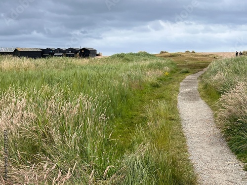 Εκτύπωση καμβά Beautiful landscape of Suffolk coast walk on path near Walberswicj Southwold, no