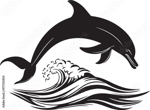 silhouette of a dolphin