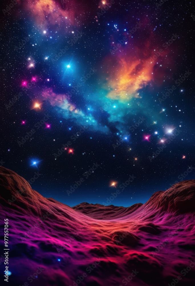 Fototapeta premium stunning cosmic themed product captured mesmerizing night sky backdrop featuring stars celestial elements, aesthetic, blue, black, charming, composition