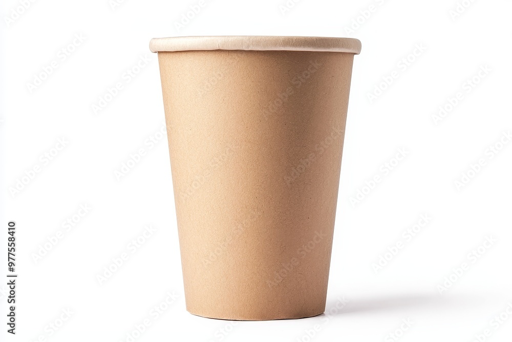 Isolated brown paper cup on transparent background, cut out, clipping path, ideal for minimalist and eco-friendly beverage solutions, PNG format Isolated brown paper cup on transparent background, cut out, clipping path, ideal for minimalist and eco-friendly beverage solutions, PNG format