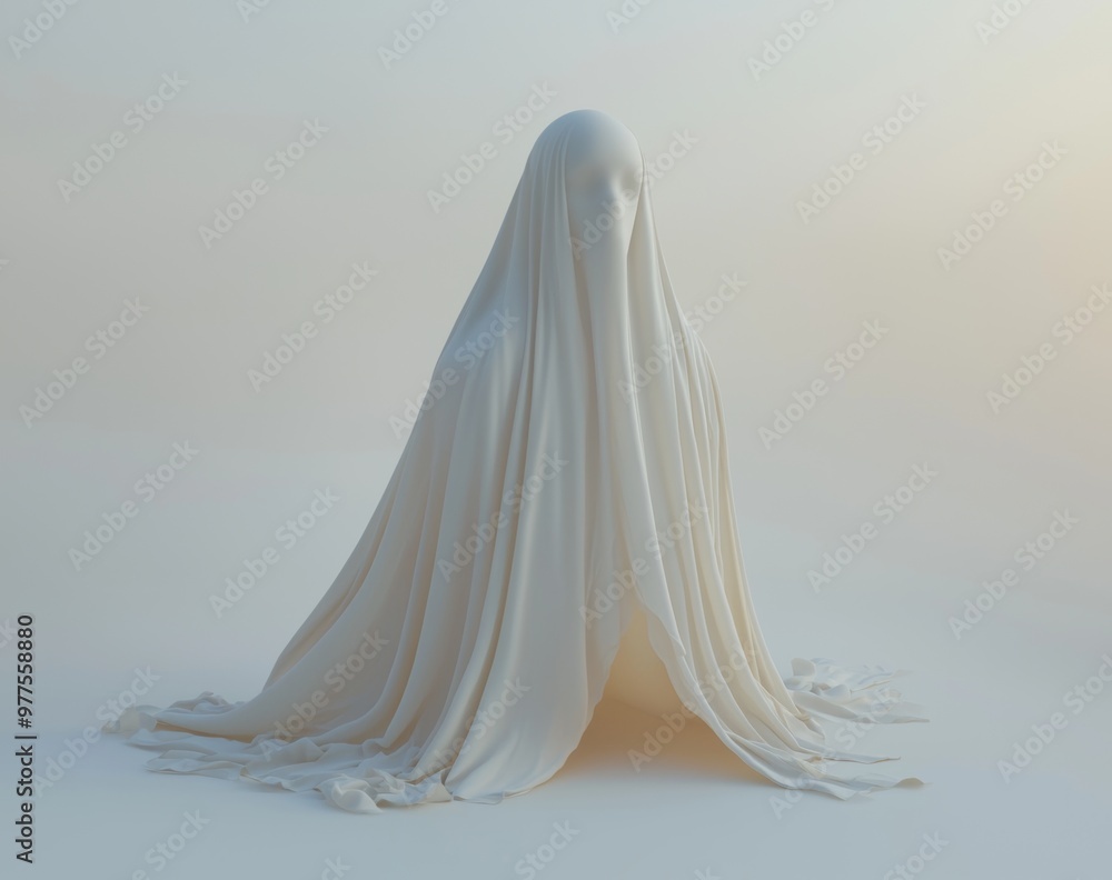 Ghost figure on transparent background. Halloween ghost. Ghost figure on transparent background. Halloween ghost.