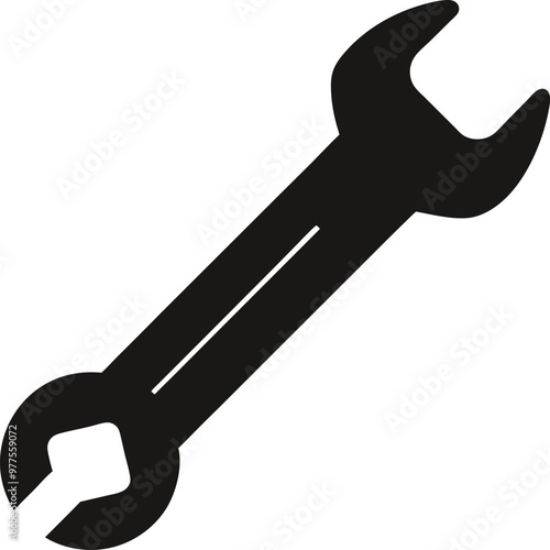 Wrench silhouette vector illustration design