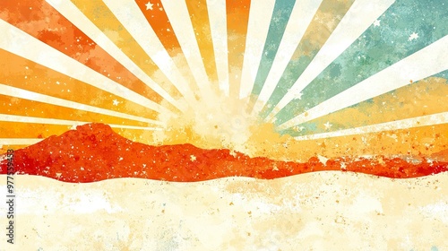 Fondo con concepto retro y vintage con aspecto desgastado y colores antiguos.