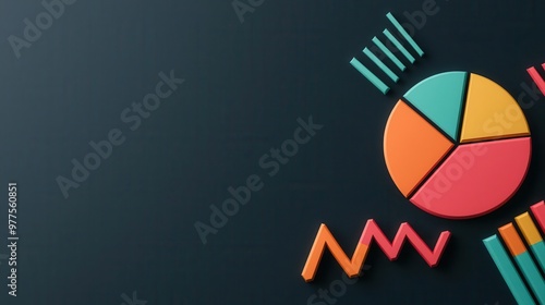 Wallpaper Mural A glowing financial dashboard with budget charts and operational flow arrows, representing seamless financial management for business operations Torontodigital.ca