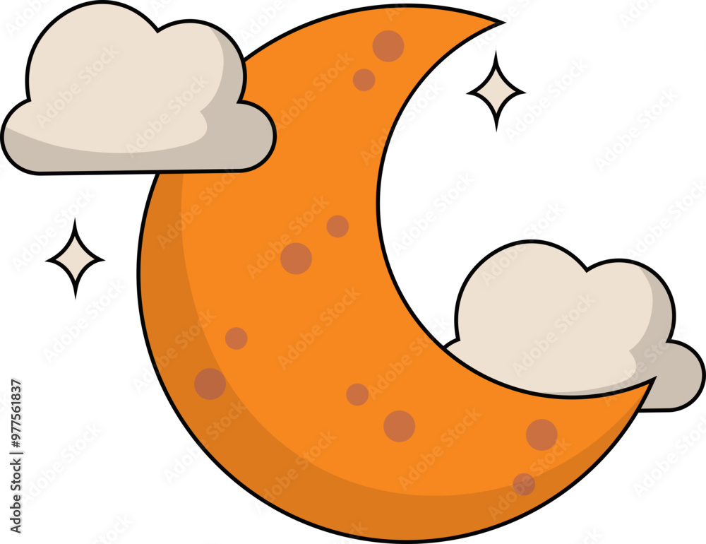 Halloween element set: hat, ghost,  candy, funny pumpkins, witch's cauldron, Perfect for scrapbooking, greeting card, party invitation, poster, stickers. Hand drawn vector illustration