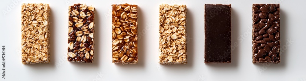Isolated high protein snack bar set with almond, seeds, nuts, and other ingredients. Isolated high protein snack bar set with almond, seeds, nuts, and other ingredients.