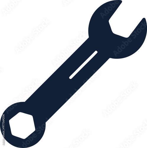 Wrench silhouette vector illustration design