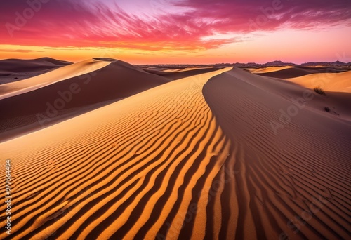 vibrant sand dunes bathed breathtaking sunset hues warm orange pink skies, sky, cloud, light, landscape, nature, scenery, horizon, evening, beauty, desert