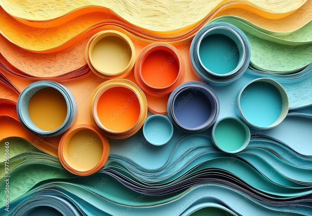 Fotografie Gradients creating dynamic visual appeal smooth color transitions abstract patte