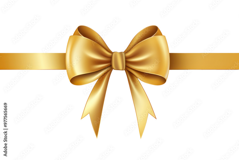 PNG Golden ribbon bow white background celebration accessories. PNG Golden ribbon bow white background celebration accessories.