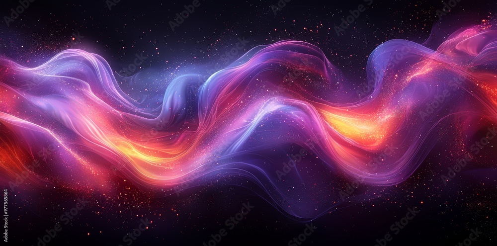 Fototapeta premium Purple glowing background with speed lines and curves, abstract purple business background