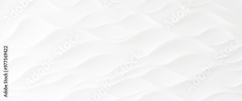 White wave background, abstract concept. Beautiful format poster with Smooth Grey Waves abstract background with grayish tonalities, plenty of copy space and elegant design.