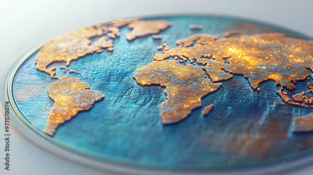 3D Holographic World Map: Macro View of HIV Prevention Efforts with Futuristic Intervention Strategies, Isolated Icon on White Background 3D Holographic World Map: Macro View of HIV Prevention Efforts with Futuristic Intervention Strategies, Isolated Icon on White Background
