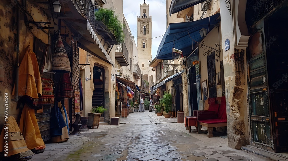 Exploring the medina of Fez, Morocco, immerses you in a labyrinth of narrow alleys filled with vibrant markets, historic mosques, and centuries-old buildings. The lively atmosphere and rich Exploring the medina of Fez, Morocco, immerses you in a labyrinth of narrow alleys filled with vibrant markets, historic mosques, and centuries-old buildings. The lively atmosphere and rich