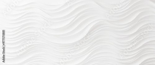 White wave background, abstract concept. Beautiful format poster with Smooth Grey Waves abstract background with grayish tonalities, plenty of copy space and elegant design.