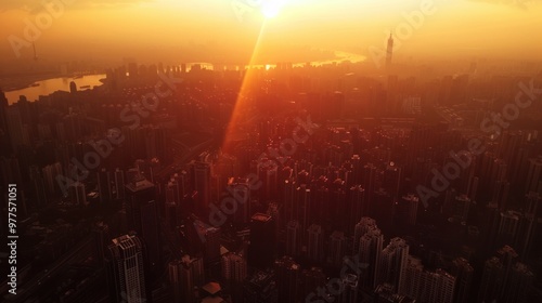 Sunrise over a Cityscape