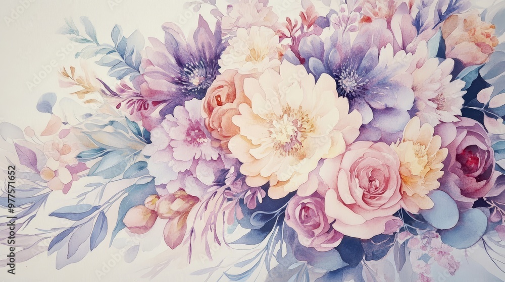 A beautiful arrangement of pastel flowers, perfect for adding a touch of elegance to any design project or decoration. A beautiful arrangement of pastel flowers, perfect for adding a touch of elegance to any design project or decoration.