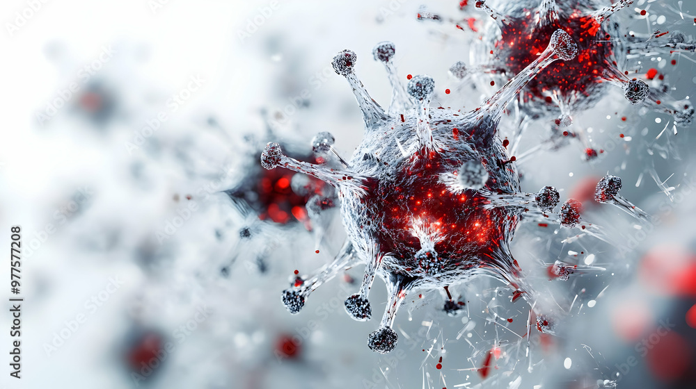 3D Nano Robot Virus Deconstruction: Macro View of Nano Robots Targeting HIV Particles - Systematic Breakdown Reveals Future Treatment Weaknesses, Isolated Icon 3D Nano Robot Virus Deconstruction: Macro View of Nano Robots Targeting HIV Particles - Systematic Breakdown Reveals Future Treatment Weaknesses, Isolated Icon