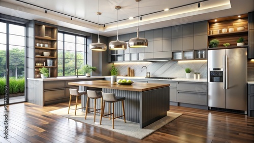 Wallpaper Mural Gorgeous bespoke kitchen interior featuring modern design and high-end finishes Torontodigital.ca