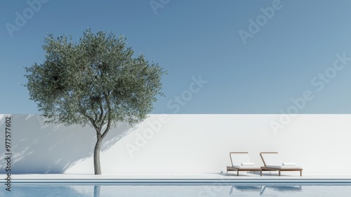 Swimming pool and blue sea, holiday vacations, summer sky holiday, swimming pool view, beautiful nature, modern relaxation, background ocean, house architecture, white color, outdoor activities