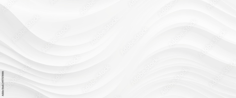 White wave background, abstract concept. Beautiful format poster with Smooth Grey Waves abstract background with grayish tonalities, plenty of copy space and elegant design. White wave background, abstract concept. Beautiful format poster with Smooth Grey Waves abstract background with grayish tonalities, plenty of copy space and elegant design.