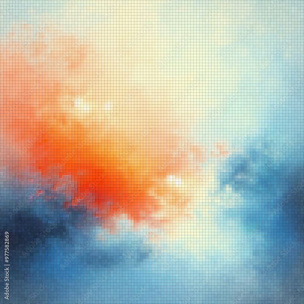 Abstract Orange and Blue pastle Textured Painting Background Abstract Orange and Blue pastle Textured Painting Background