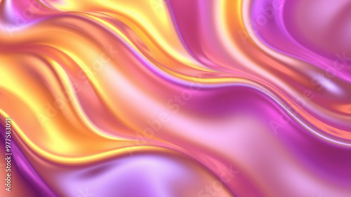 Wallpaper Mural wavy golden and purple metallic background texture Torontodigital.ca
