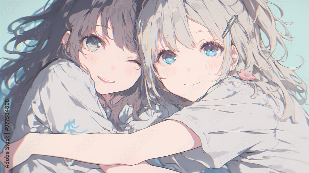 Chibi Anime Cute Girls in Love – Adorable Romance Art Chibi Anime Cute Girls in Love – Adorable Romance Art