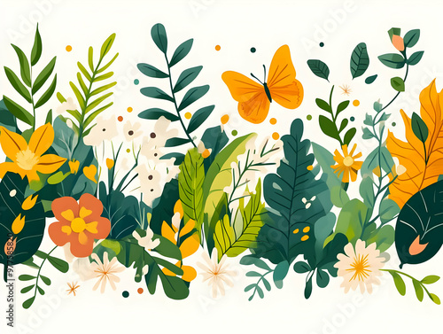 Wallpaper Mural Nature Inspired Flat Calendar Icons Set: Simple Leaf and Flower Designs for Each Month of 2025 - Elegant Vector Illustrations for Modern Business Use Torontodigital.ca