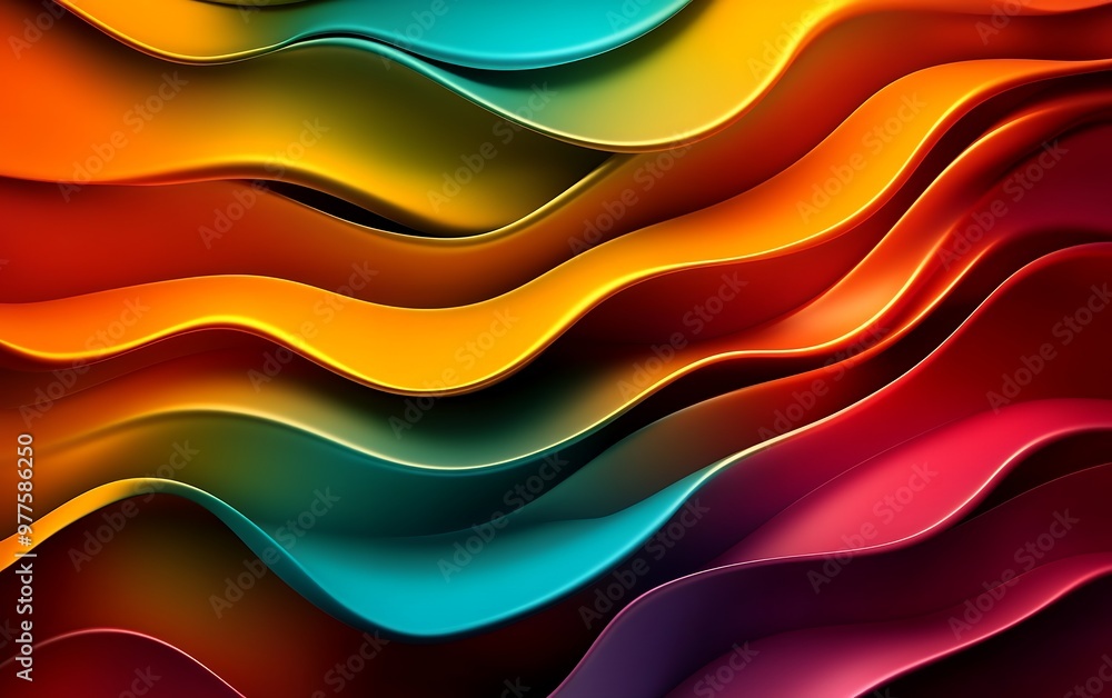 Abstract colorful wavy background with vibrant shades of orange, red, blue, and purple. Abstract colorful wavy background with vibrant shades of orange, red, blue, and purple.