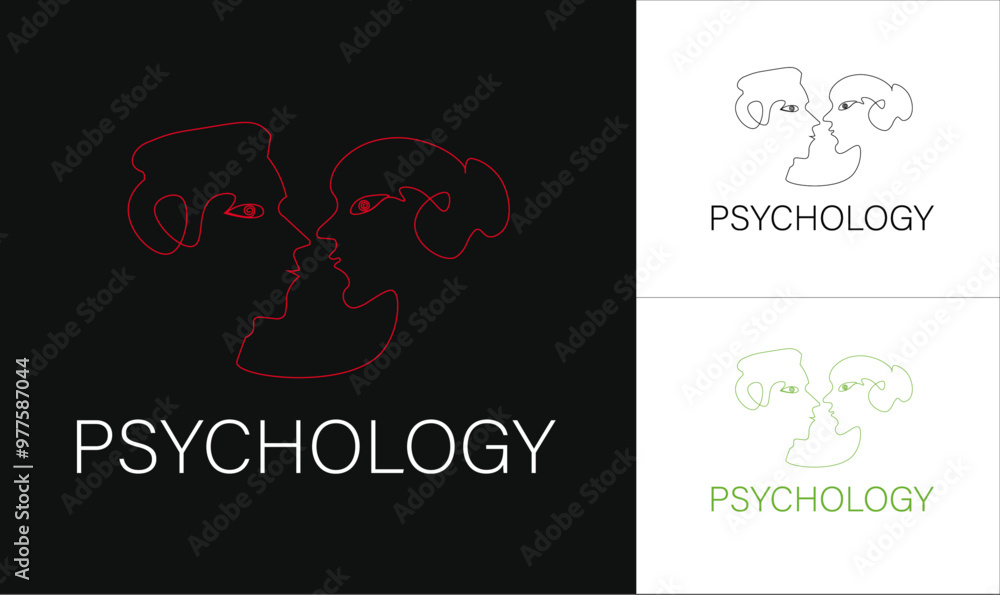 Psychology logo, human logo, girl and man logo, brain logo Psychology logo, human logo, girl and man logo, brain logo