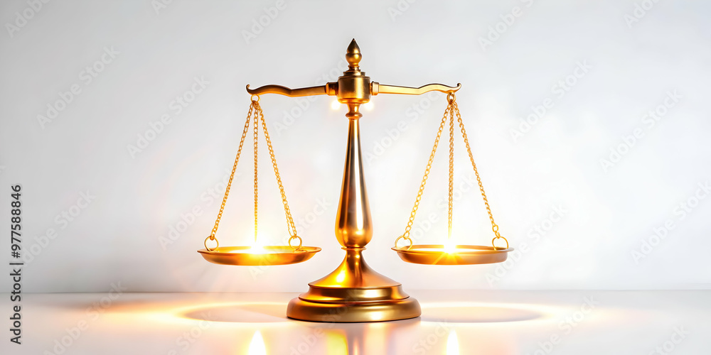 3D Isolated Scales of Justice Icon with Glowing Effect for Human Rights Day Infographics - Symbolizing Fairness and Equality in a Modern Design 3D Isolated Scales of Justice Icon with Glowing Effect for Human Rights Day Infographics - Symbolizing Fairness and Equality in a Modern Design