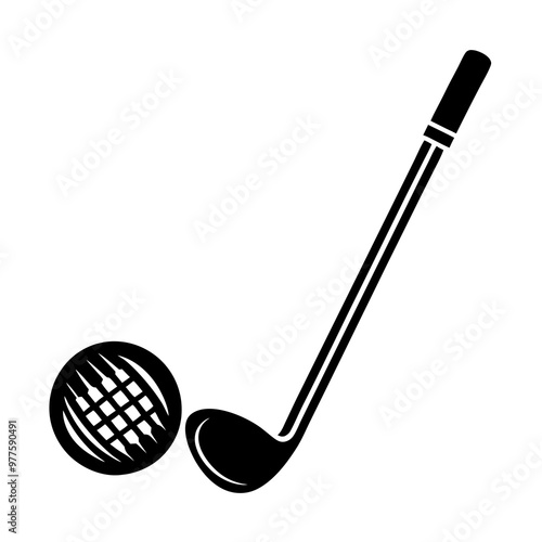 Golf vector illustration in cartoon, clipart, and line art style for digital downloads.
