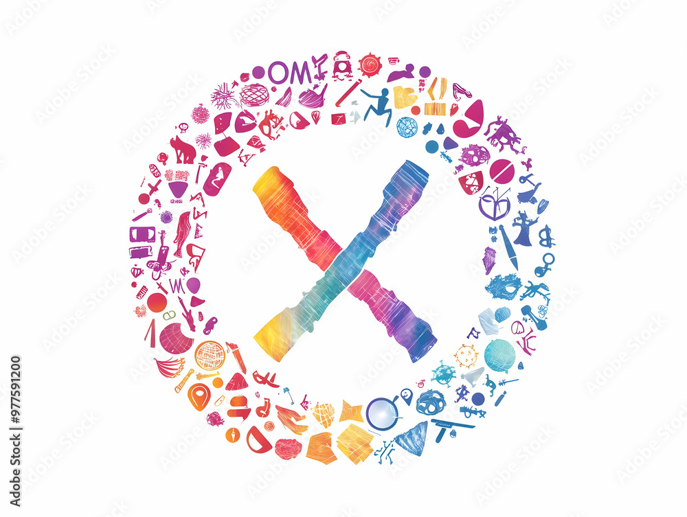 Flat Holographic World AIDS Day Symbols Design with Glossy Finish and Open Center for Copy Space - Ideal for Awareness Campaigns Flat Holographic World AIDS Day Symbols Design with Glossy Finish and Open Center for Copy Space - Ideal for Awareness Campaigns