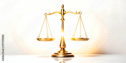 Flat Floating Scales of Justice Glowing in Mid-Air - Symbolizing Fairness for Human Rights Day, Isolated on White Background, Vector Illustration for Equality and Justice Visuals