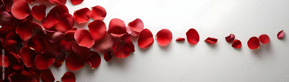 White Petals of Hope: Aids Awareness Ribbon Shaped by Red Flower Petals on Plain White Background - Inspiring Stock Photo Concept White Petals of Hope: Aids Awareness Ribbon Shaped by Red Flower Petals on Plain White Background - Inspiring Stock Photo Concept