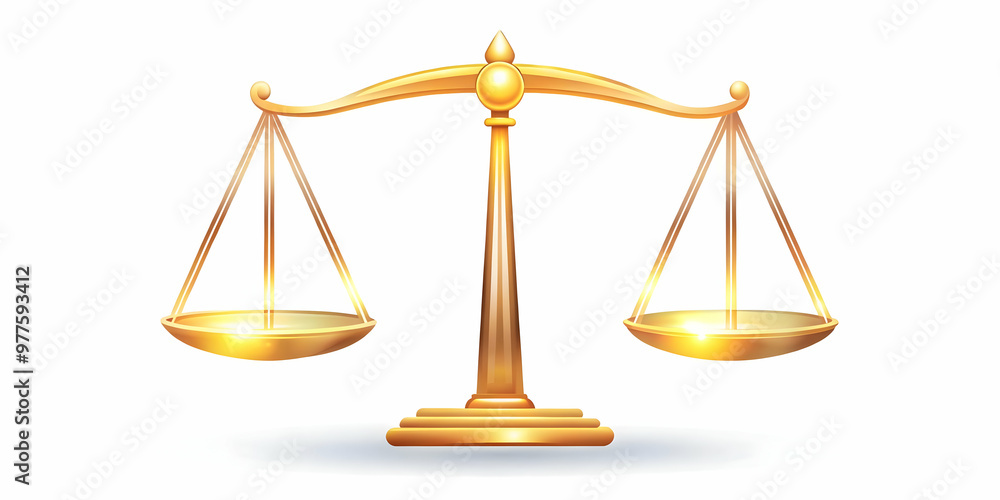 Flat Isolated Scales of Justice Icon with Glowing Effect for Human Rights Day Infographics - Symbolizing Fairness and Equality in Modern Design Flat Isolated Scales of Justice Icon with Glowing Effect for Human Rights Day Infographics - Symbolizing Fairness and Equality in Modern Design