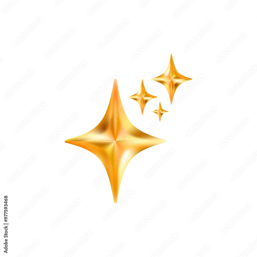 Gold star emoji icon. Glittering sparkle magic element. Gold star emoji icon. Glittering sparkle magic element.