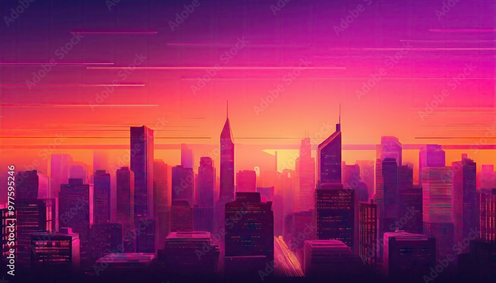 City skyline at sunset City skyline at sunset