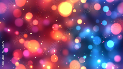 Festive 3D Bokeh Lights Background for 2025 Calendar Design - Soft Colorful Blur for a Warm Atmosphere