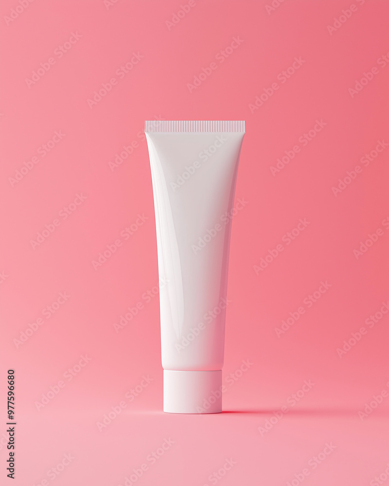 Blank Cosmetic Tube Mockup Isolated on Solid Background Blank Cosmetic Tube Mockup Isolated on Solid Background