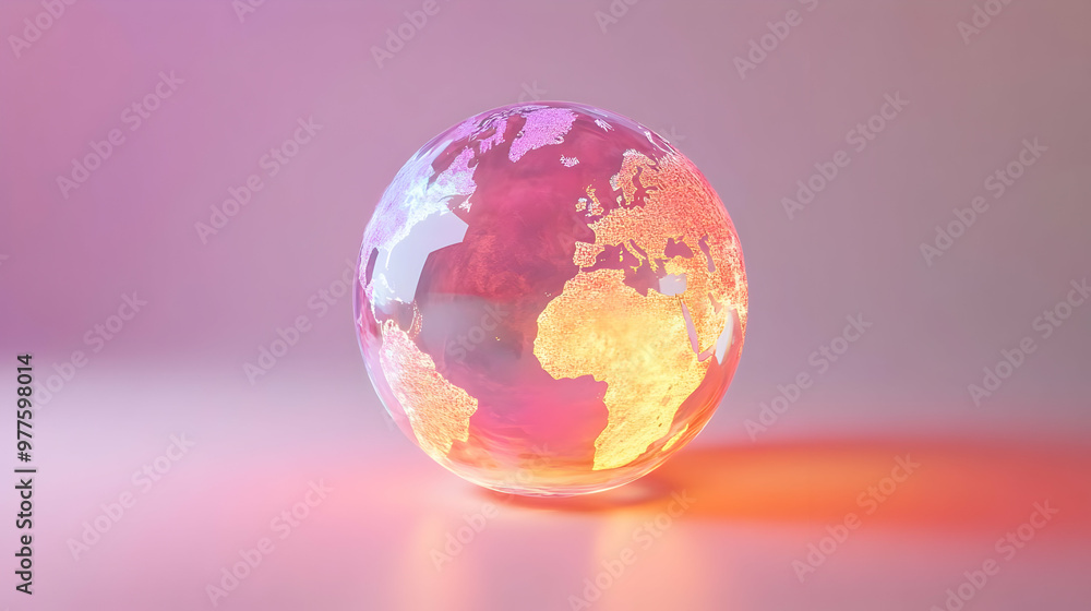 3D Holographic Globe Frame Design for World AIDS Day - Symbolizing Global Awareness with Ample Copy Space for Messages on Isolated White Background 3D Holographic Globe Frame Design for World AIDS Day - Symbolizing Global Awareness with Ample Copy Space for Messages on Isolated White Background
